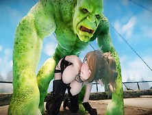 Giant Melons Elf Mama Oak Defeat By Ugly Cosplay Orc Seeding Sex 3D Anime Nsfw Part Three