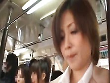 Asian Babe Has Public Groping On The Train