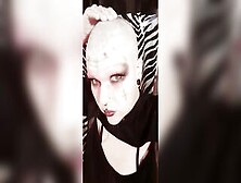 Gothic Chick Razor Shaves Fellatio Shaved For You