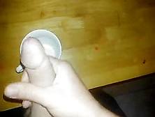 Watch Me Stroke My Big Cock And Bust A Massive Load On Kitchen Table