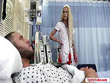 Ladyboy Nurse Rides Horny Patients Massive Hard-On