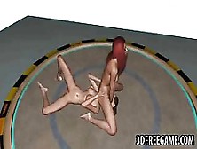 Foxy 3D Cartoon Lesbian Babe Getting Her Pussy Licked