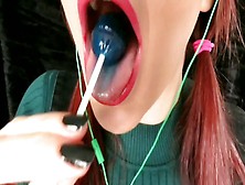 Flirty Asmr Wet Mouth Sounds Swallowing And Licking Blowpop