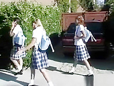Slutty Schoolgirls First Sex Blow Job