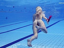 Sexy Elena Proklova Underwater Mermaid In Pink Dress