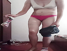Real Woman Getting Ready To Go Out.  Real Video Recorded By Roommate.