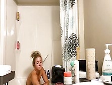 22 Year Old Stepmom Caught Taking Stripped Selfies In The Washroom Tub!