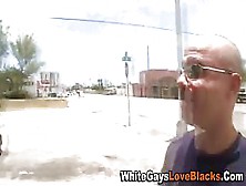 Amateur Black Thug Sucks Outdoors