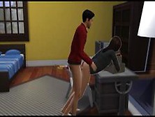 Fucking My Secretary,  A Sexy Brunette At Work And Outdoors | Sims