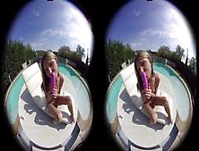 Virtualporndesire - Gina Gerson Plays By The Pool 180 Vr 60 Fps