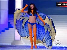Adriana Lima In Blue Bra And Panties – The Victoria's Secret Fashion Show 2011
