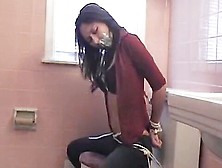 Roped And Tape-Gagged In The Rest Room