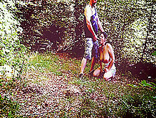 Submissive Wife Trains In The Forest