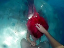 Red Mermaid Blowjob Underwater