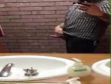 Selfie - Public Toilet Wank And Cum
