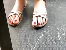 Junior Latina Big Red Toes On Sandals