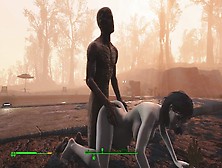 Ghoul Got Pregnant.  Half-Zombie Gently Fuck A Woman From Rear-End | Fallout Four Sex