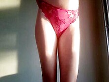 Showing Pink French Panties And Squirting