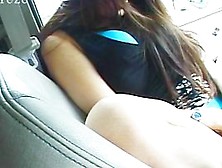 Hottie Asian Giving Her Man A Blowjob In The Backseat