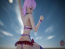 Sfw Mmd 4K Uhd Misaka Rose Bondage Bikini - Pom Pom Dance 1071