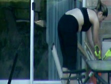 Spying On Neighbor In Spandex