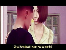 Martin Gets Footjob From Gina