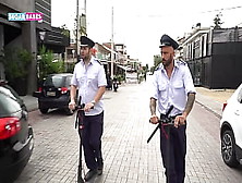 Sugarbabestv : Greek Police Threesome Parody