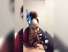 Ebony On Phone To Babyfather Whilst Sucking Dick