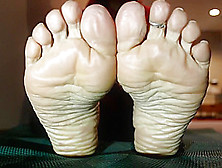 White Pedi With Toe Ring Scrunching For Your Pleasure