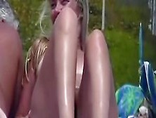 Naked Boobs Proudly Sticking For Beach Voyeur Cam