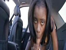 Chocolate Sweetie Rides White Cock In Car - Watch Part 2 On Pussycamsfreecom