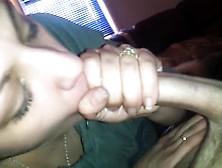 Hot Blowjob And Handjob From A Kinky Brunette