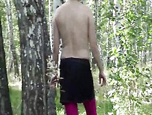 Voyeur Watches A Mother I'd Like To Fuck In Early Gestation Outdoors As This Babe Walks In The Woods And Disrobes Amateur Peepin