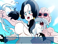 Videl Gulps On A Big Cock Deep In Her Throat - Kame Paradise 3