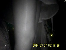 Shiny Black Pantyhose In Night Vision