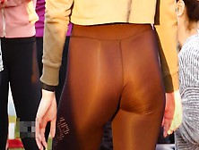 Spandex Butt Shiny Leggings Butt