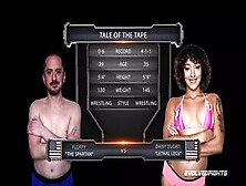Mixed Wrestling Dominance With Daisy Ducati Beating Up Fluffy