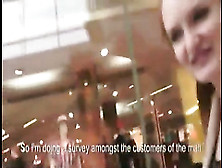 Redhead Rides On A Dick In A Public Mall
