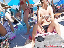 Amateur Hot Topless Bikini Nymphs Spied By Voyeur At Beach