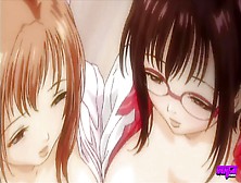 Two Anime Chicks Share Cock