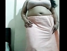 Desi Indian Aunty Changing Saree And Showing Her Panties