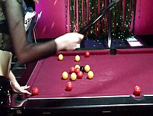 Billiards Game Turned Group Sex: Two Men And Two Girls Get It On