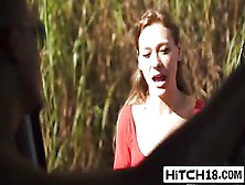 Petite Brunette Teen Couldn't Ever Guess That Her Hitchhiking Would Be So Painful For Her Pussy