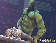 Skinny 3D Teen Fucked By Huge Dick Massive Orc