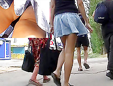 Legal Age Teenagers Up Petticoat Filmed By A Pro