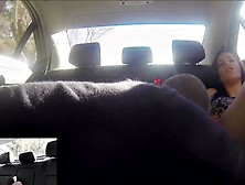 Young Hot Brunette Fucks A Friend In The Back Seat