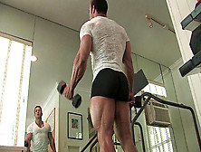The Buttmeister Exercise - Uber-Sexy Muscleboy Bodybuilder In Tight Clothes
