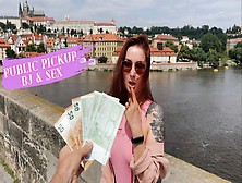 Czech Public Pickup Strawberry Blonde Russian Tourist And Public Blowjob & Sex Leokleo