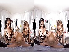 Experience The Ultimate Virtual Reality Experience With Busty Babes Electra Rayne,  Carolina Cortez & Vanessa Cage