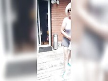 Hot Blonde Cougar Dances Naked For Voyeur Next Door To See